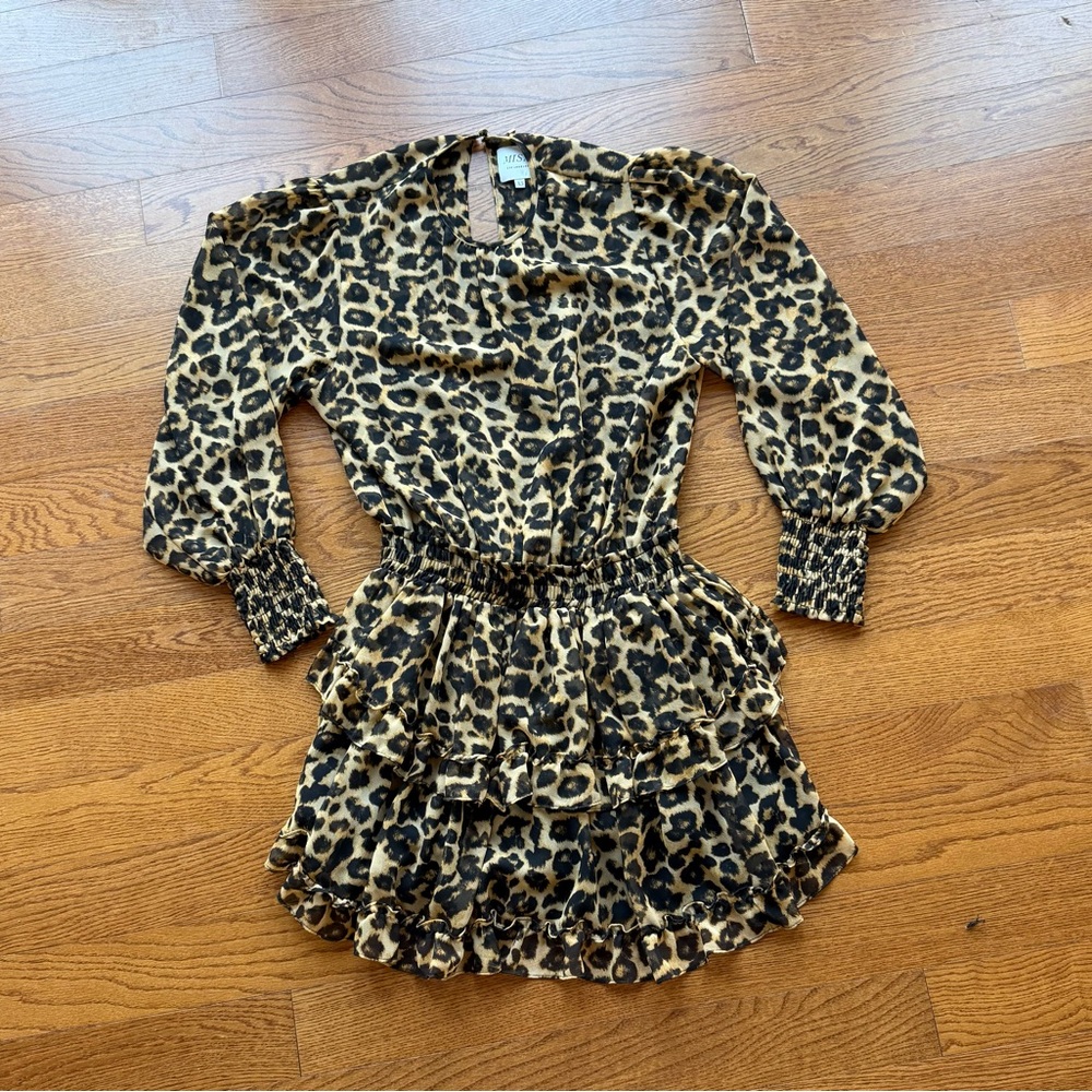 Worn once Misa leopard print dress